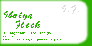 ibolya fleck business card
